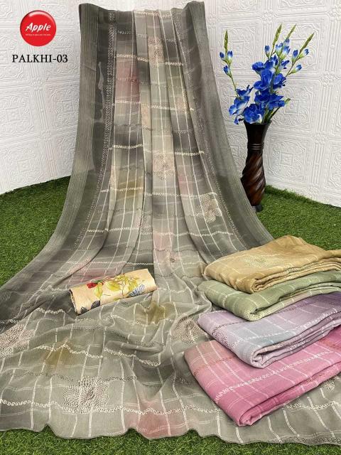Apple Saree Palkhi Series 01-20 Beautiful 4 Color Wholesale Fancy Sarees in Surat