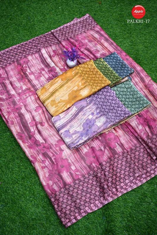 Apple Saree Palkhi Series 01-20 Beautiful 4 Color Wholesale Fancy Sarees in Surat