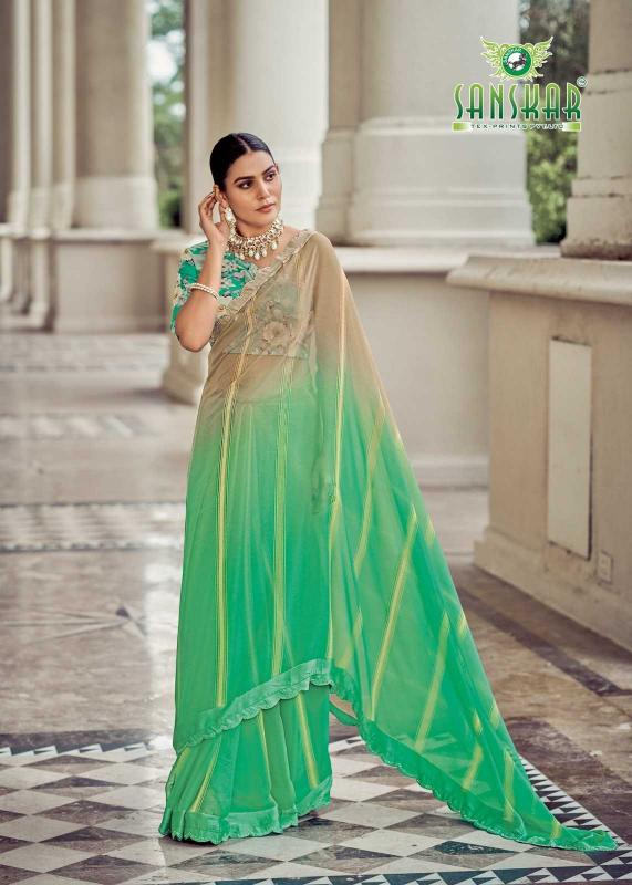 Sanskar Tex Prints Shakira Series 61001 to 61008 Fancy Bright Colors Wholesale Sarees in Surat