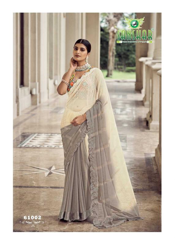 Sanskar Tex Prints Shakira Series 61001 to 61008 Fancy Bright Colors Wholesale Sarees in Surat