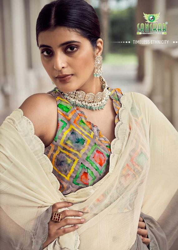 Sanskar Tex Prints Shakira Series 61001 to 61008 Fancy Bright Colors Wholesale Sarees in Surat