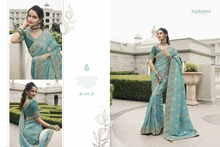 Sulakshmi Bridal Heritage Series 4001-4012 Traditional Tissue Silk Wholesale Sarees in Surat