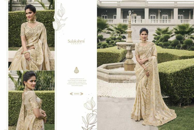 Sulakshmi Bridal Heritage Series 4001-4012 Traditional Tissue Silk Wholesale Sarees in Surat