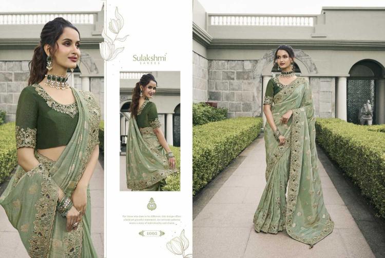 Sulakshmi Bridal Heritage Series 4001-4012 Traditional Tissue Silk Wholesale Sarees in Surat
