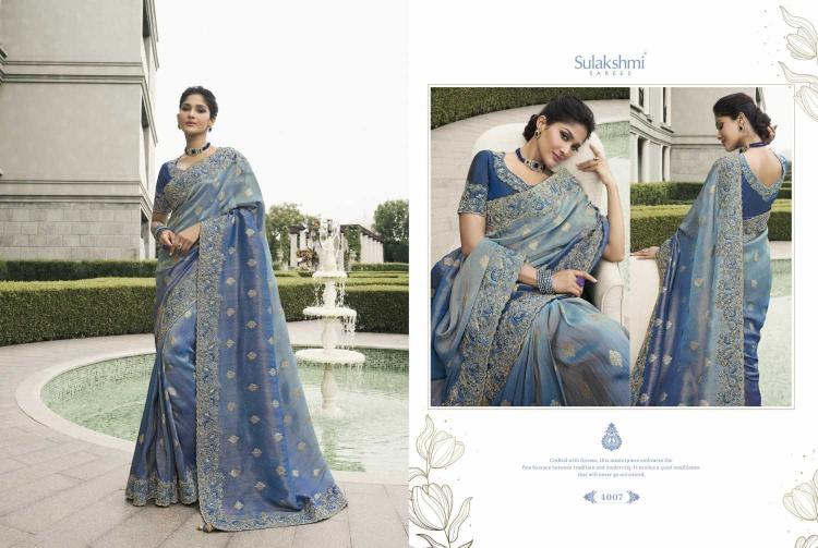 Sulakshmi Bridal Heritage Series 4001-4012 Traditional Tissue Silk Wholesale Sarees in Surat