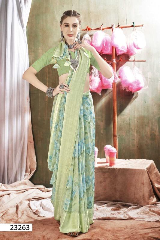 Vallabhi Prints Kavyanshi Vol 1 Series 23261-23266 Georgette Unique Colors Wholesale Sarees in Surat