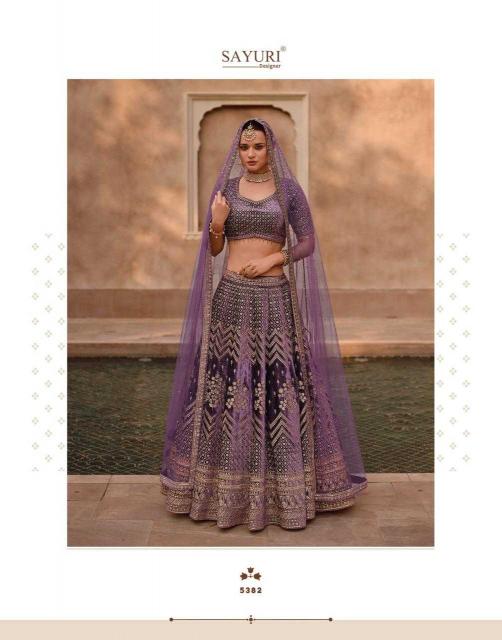 sayuri heritage bridal nx series 5382-5383  PURE VISCOS LYCRA Wholesale lehenga in Surat
