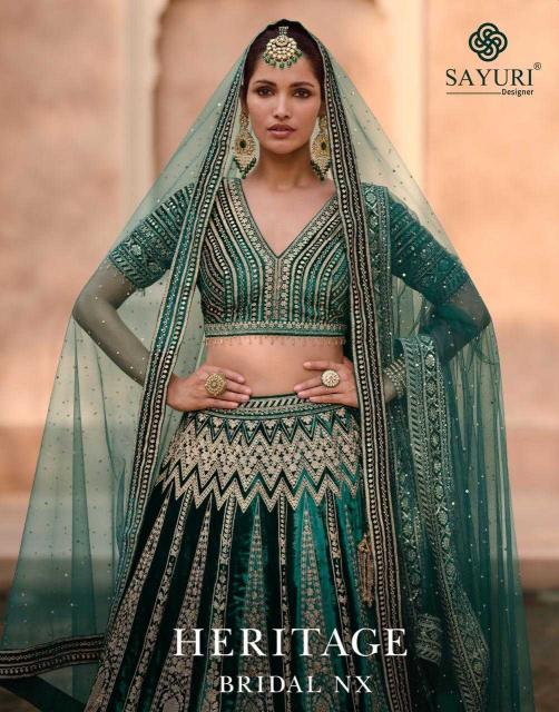 sayuri heritage bridal nx series 5382-5383  PURE VISCOS LYCRA Wholesale lehenga in Surat