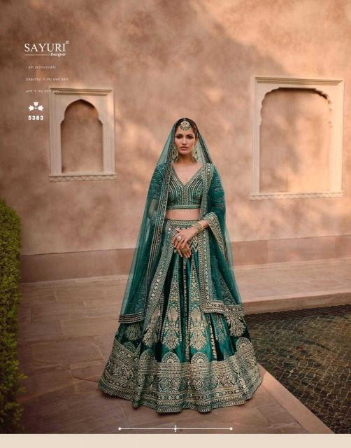 sayuri heritage bridal nx series 5382-5383  PURE VISCOS LYCRA Wholesale lehenga in Surat