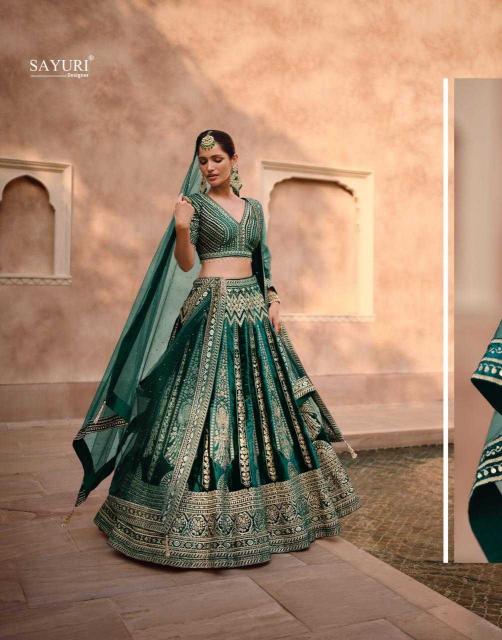 sayuri heritage bridal nx series 5382-5383  PURE VISCOS LYCRA Wholesale lehenga in Surat