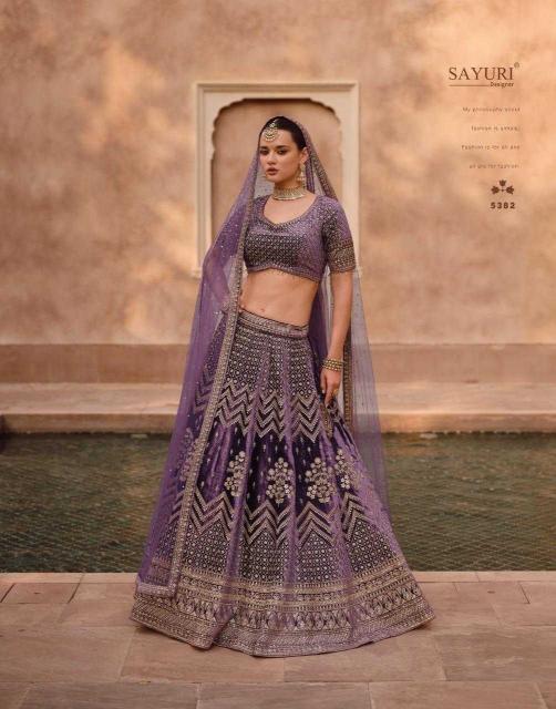 sayuri heritage bridal nx series 5382-5383  PURE VISCOS LYCRA Wholesale lehenga in Surat