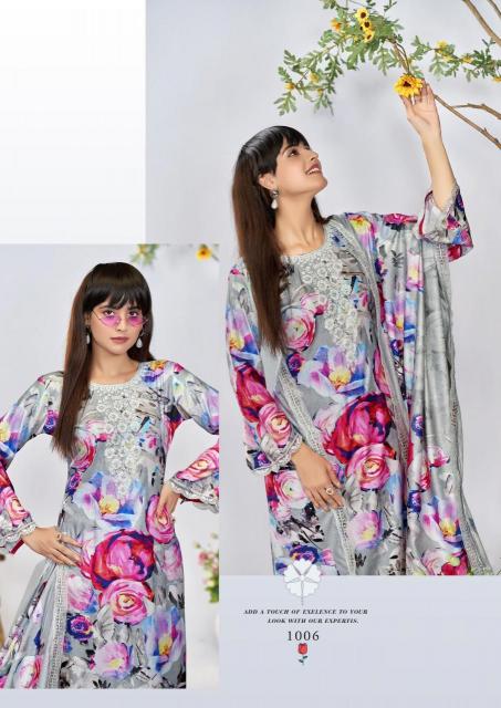 the hermitage kashmiri garden series 1001-1006 VISCOSE LAWN Wholesale Salwar Kameez in Surat