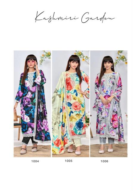 the hermitage kashmiri garden series 1001-1006 VISCOSE LAWN Wholesale Salwar Kameez in Surat