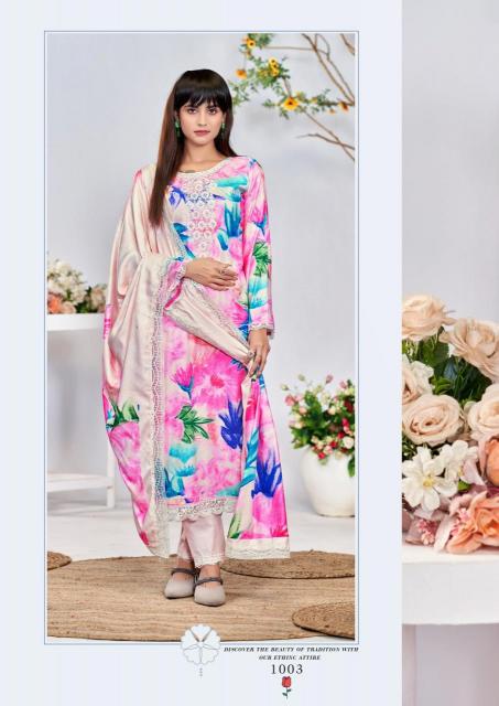 the hermitage kashmiri garden series 1001-1006 VISCOSE LAWN Wholesale Salwar Kameez in Surat