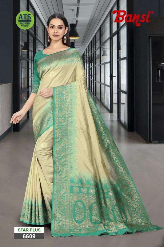 bansi star plus vol 1 series 6601-6611 POLISTER WEAVING wholesale saree in surat
