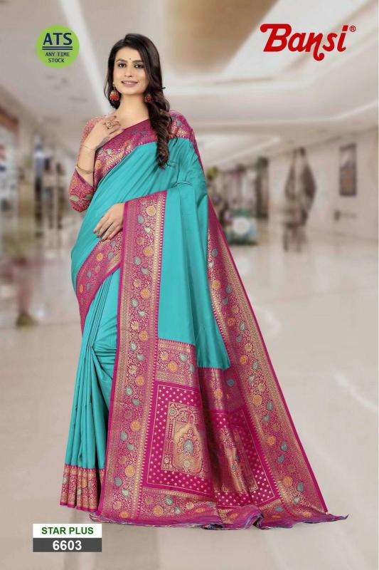 bansi star plus vol 1 series 6601-6611 POLISTER WEAVING wholesale saree in surat