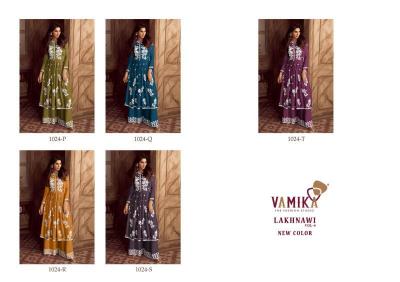 vamika lakhnavi vol 4 new color series 1024 Hevy REYON Wholesale Salwar Kameez in Surat