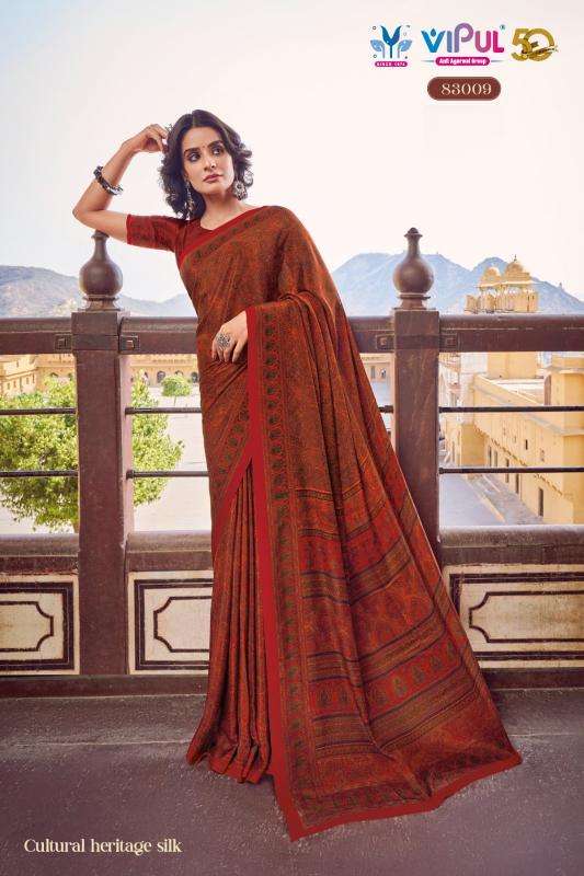 vipul fashion heritage Vol 1 series 83007-83014 FANCY wholesale saree in surat 