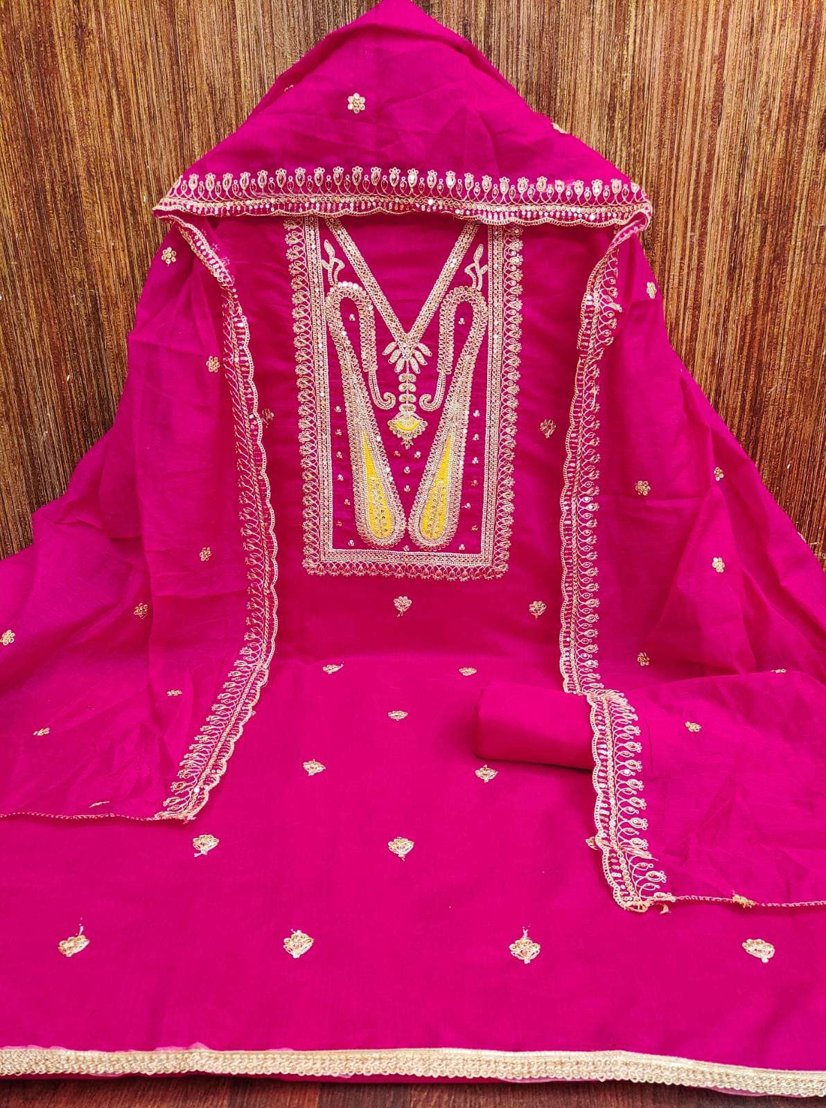 BT-07 Chanderi with Cording Work Wholesale Salwar Kameez in Surat