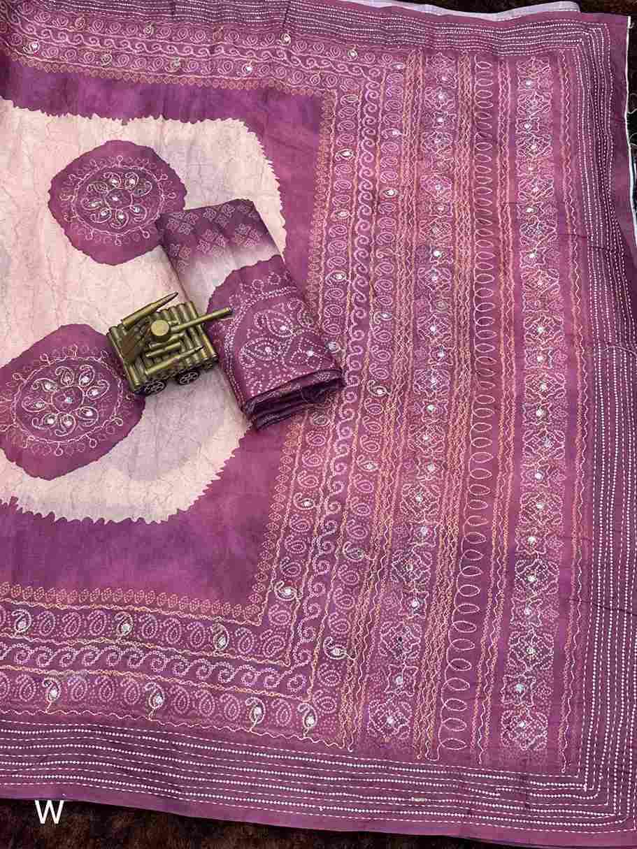 BT-56 Jhalak Rangeen Silk Digital Print with Khatha Work, Gotta Patti & Mirror Work Wholesale Sarees in Surat