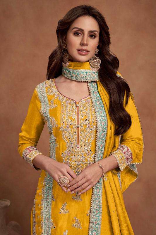 gulkayra nazia new color series 7453 SIMAR SILK wholesale salwar kameez in surat 