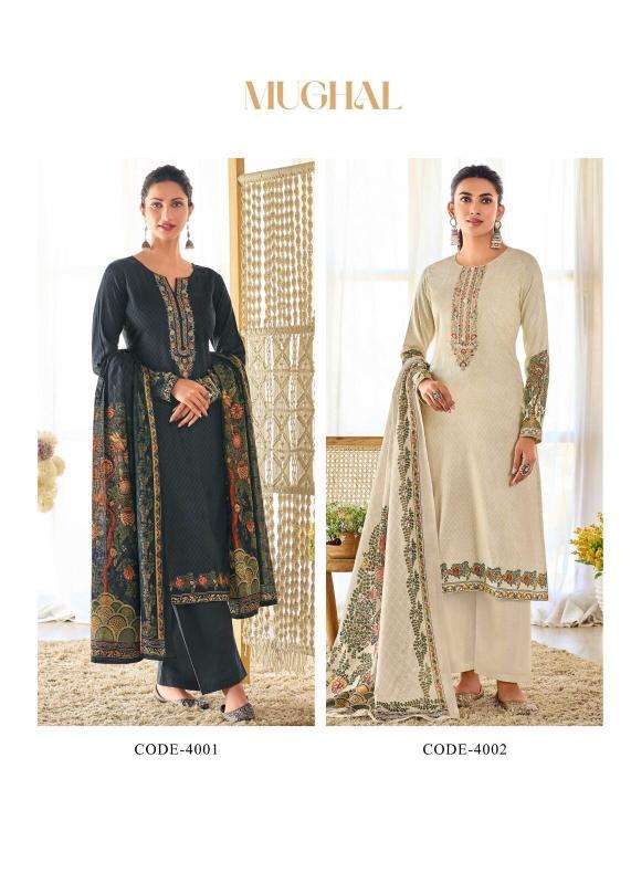 hermitage mughal series 4001-4004 JAM SATIN wholesale salwar kameez in surat