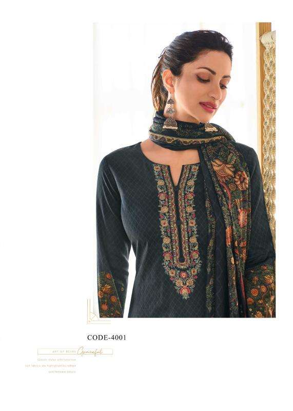 hermitage mughal series 4001-4004 JAM SATIN wholesale salwar kameez in surat