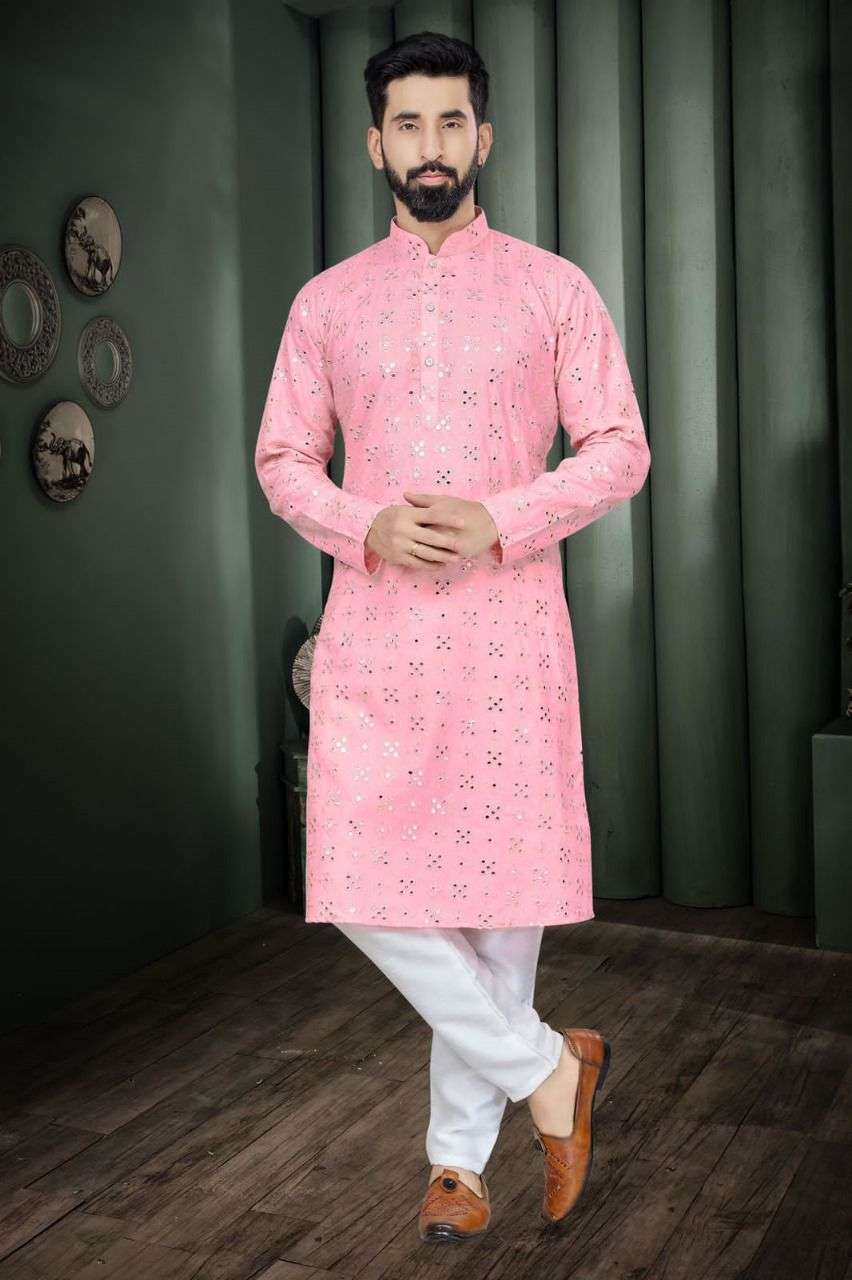 Mirror Kurta Cotton With Heavy Embroidery Mirror Work 