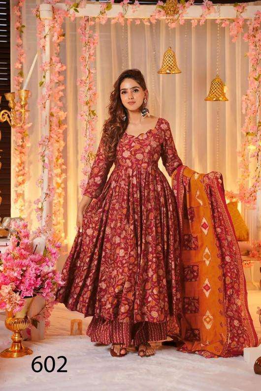 pr clora vol 6 muslin print readymade classic look big size 3pcs festival wear dress