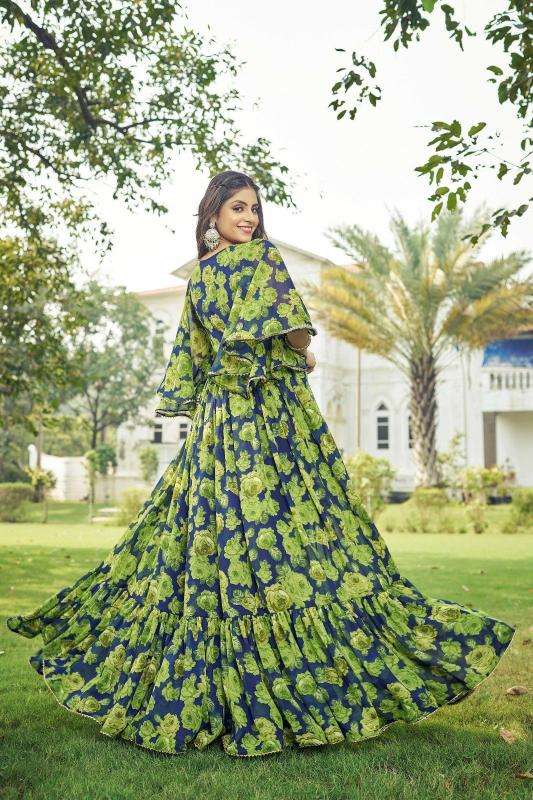 pr maahi georgette anarkali style readymade plus size ethnic gown