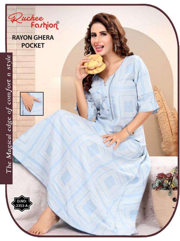 ruchee fashion rayon ghera shop trendy nighty online at affordable prices