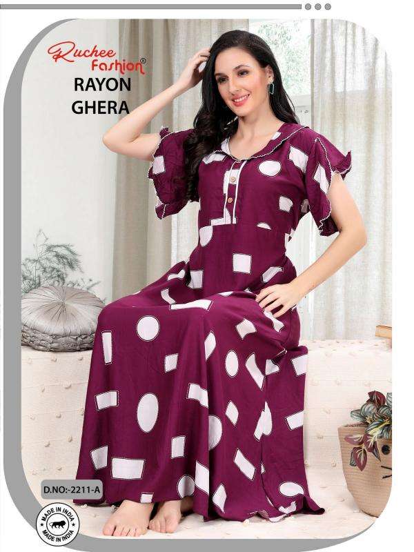ruchee fashion rayon ghera shop trendy nighty online at affordable prices
