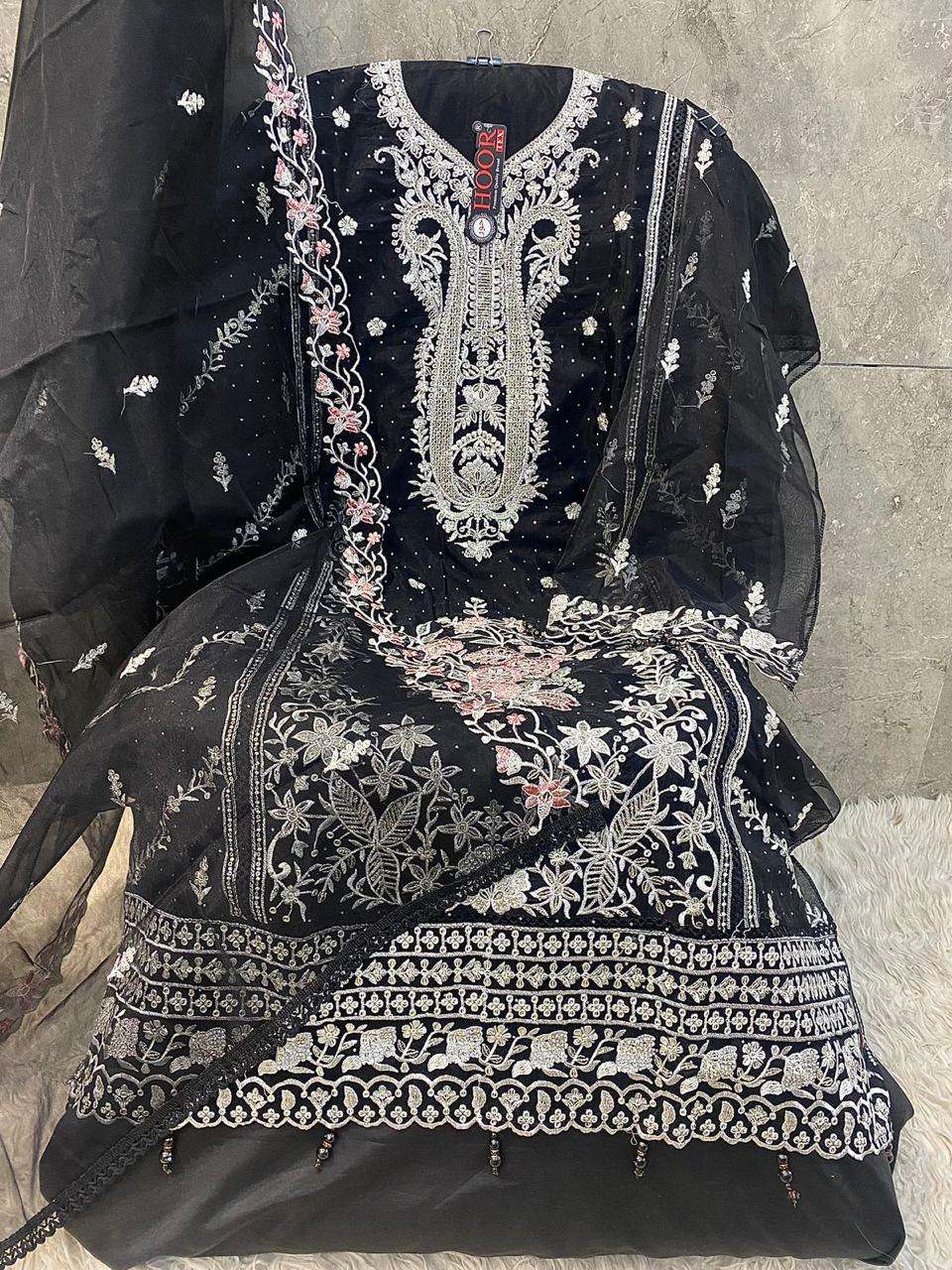 hoor tex OR-49 A To D Heavy Organza wholesale salwar kameez in surat 