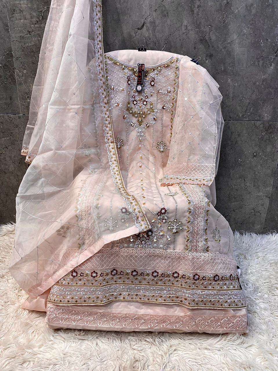 HOOR TEX OR-62 A To D Heavy Organza wholesale salwar kameez in surat 