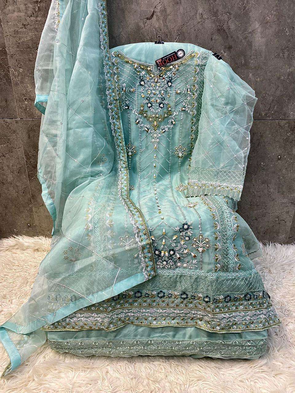 HOOR TEX OR-62 A To D Heavy Organza wholesale salwar kameez in surat 