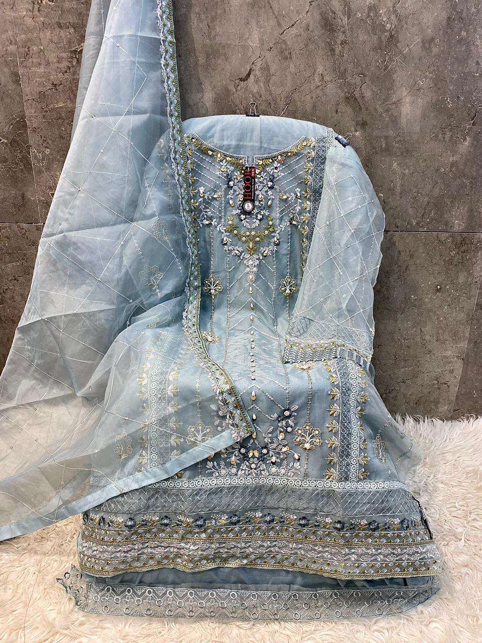 HOOR TEX OR-62 A To D Heavy Organza wholesale salwar kameez in surat 