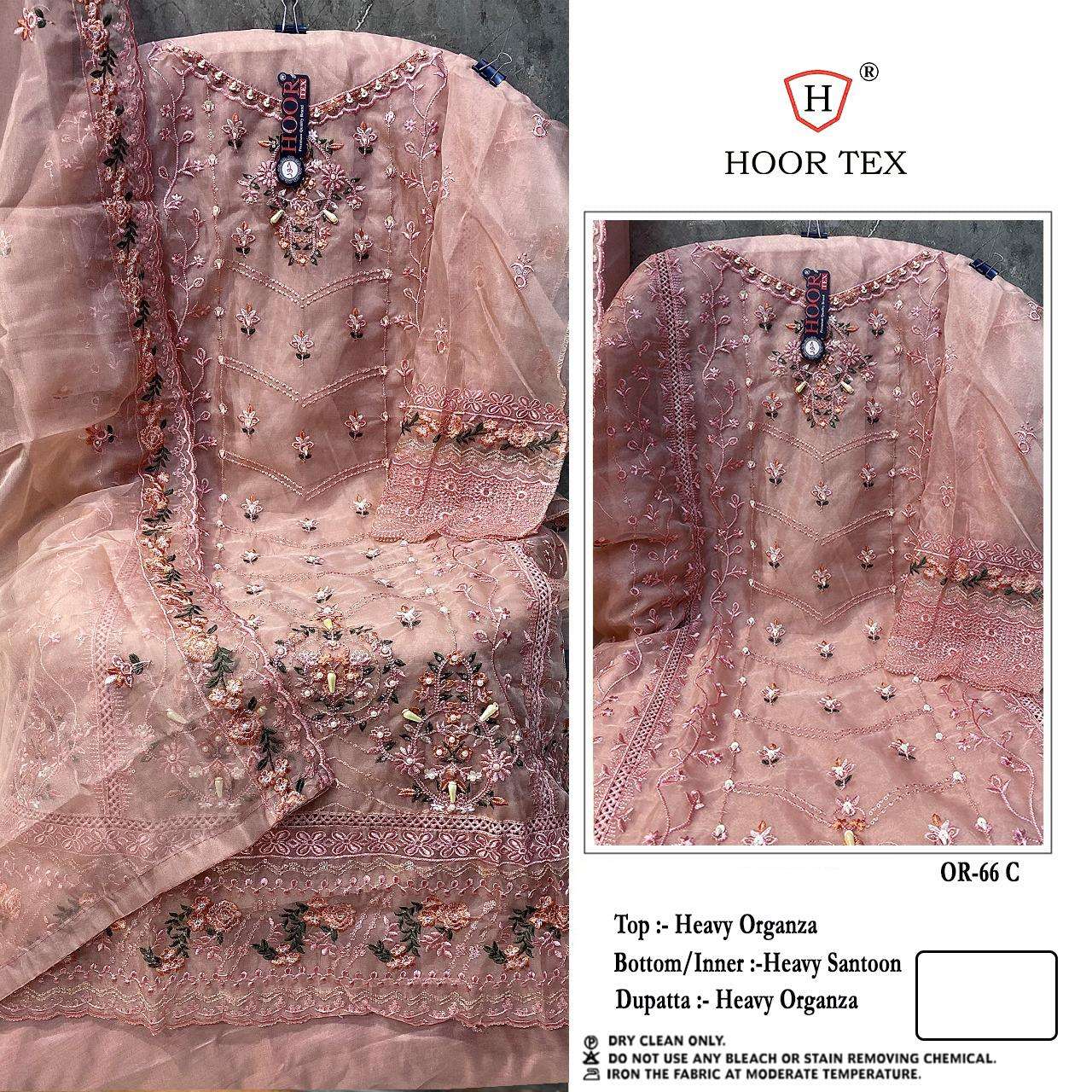 hoor tex OR-66 A To D Heavy Organza wholesale salwar kameez in surat 