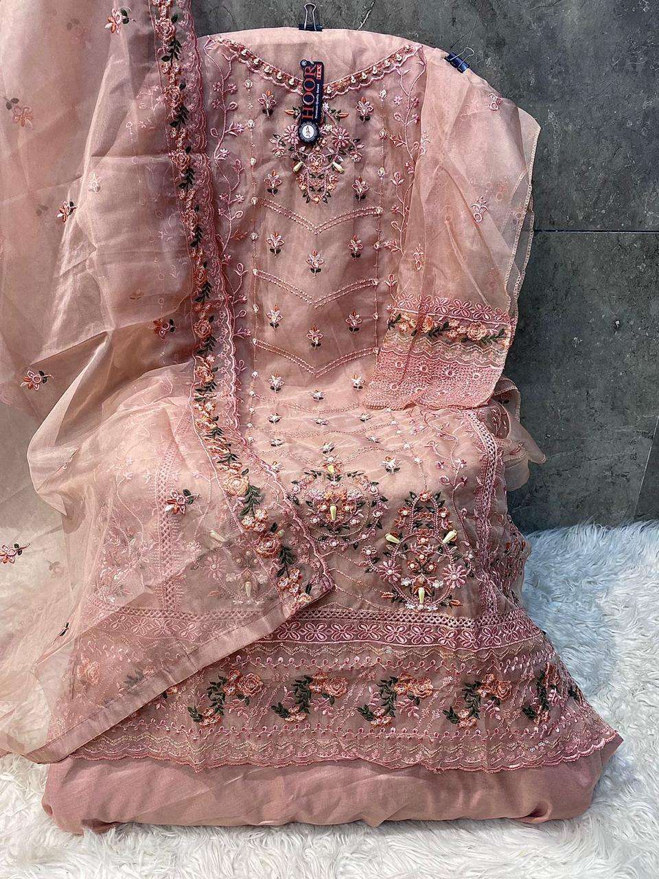 hoor tex OR-66 A To D Heavy Organza wholesale salwar kameez in surat 