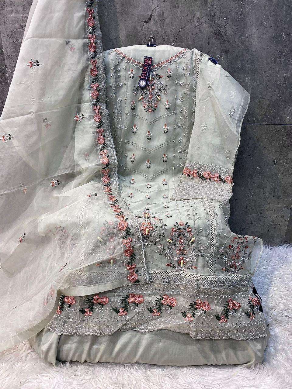 hoor tex OR-66 A To D Heavy Organza wholesale salwar kameez in surat 