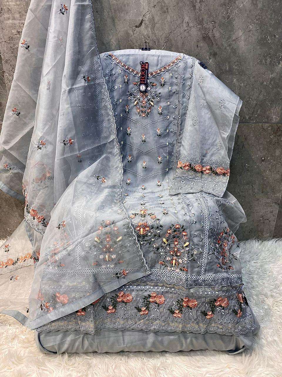 hoor tex OR-66 A To D Heavy Organza wholesale salwar kameez in surat 