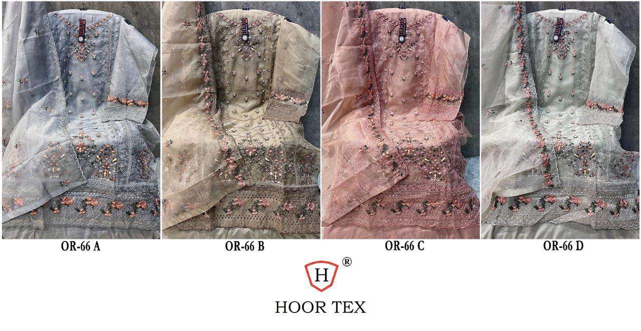 hoor tex OR-66 A To D Heavy Organza wholesale salwar kameez in surat 