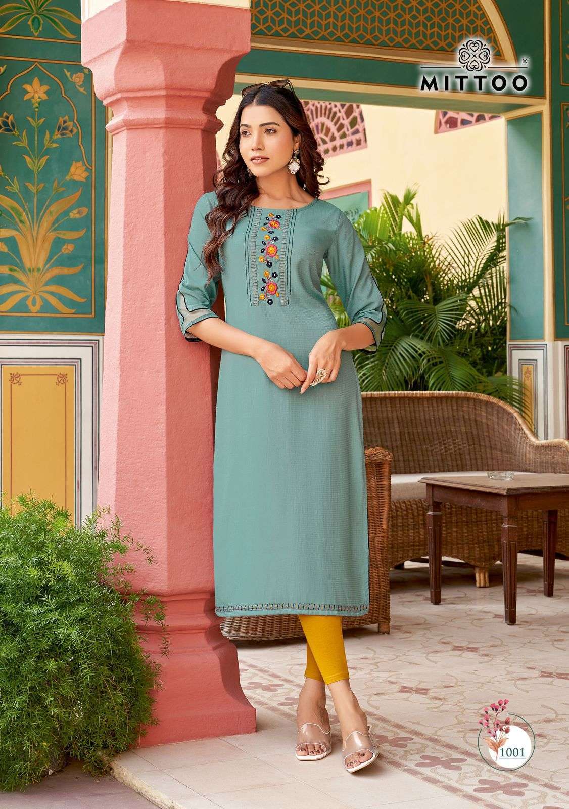mittoo kalista series 1001-1004 rayon wholesale kurti in surat 