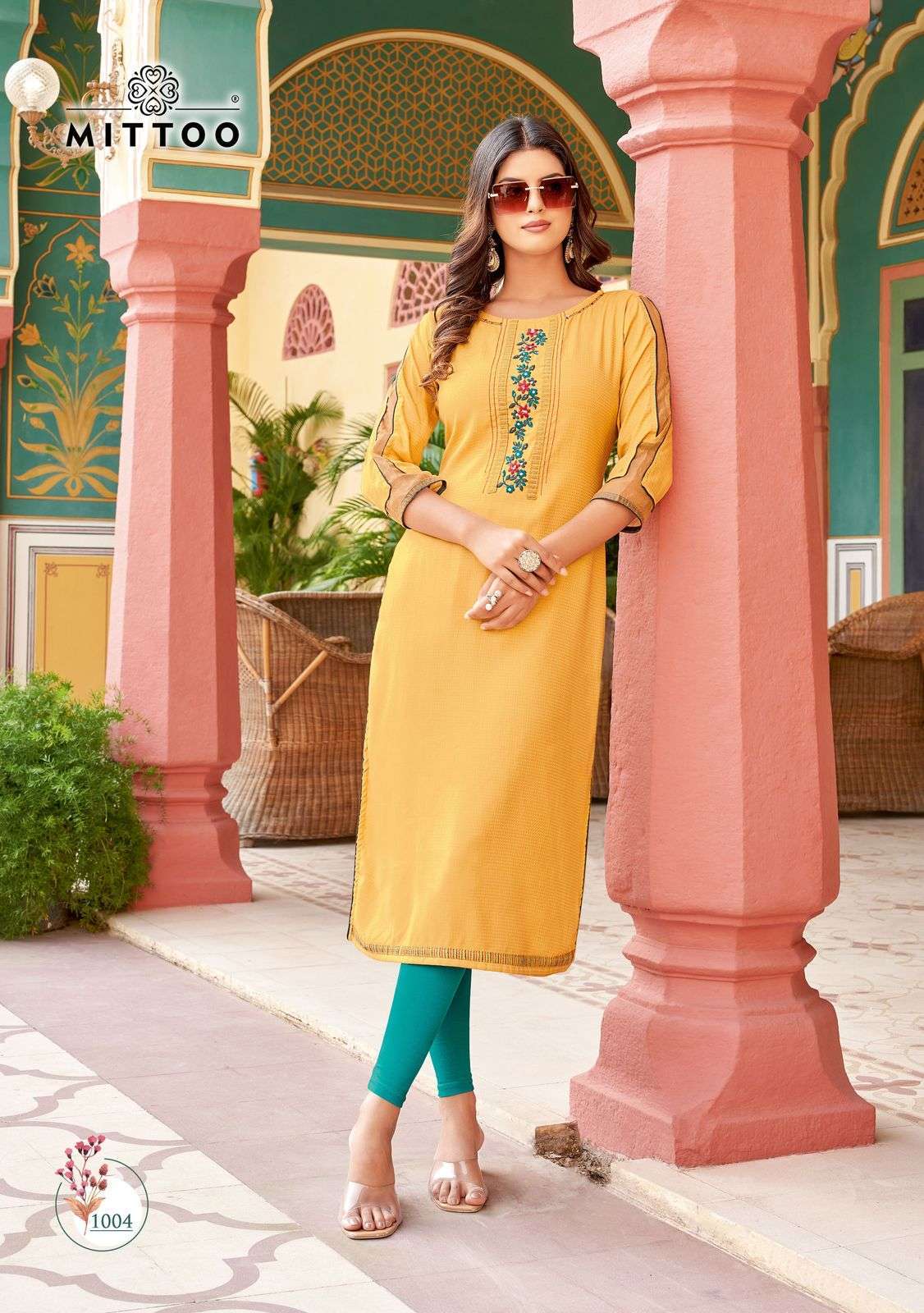 mittoo kalista series 1001-1004 rayon wholesale kurti in surat 