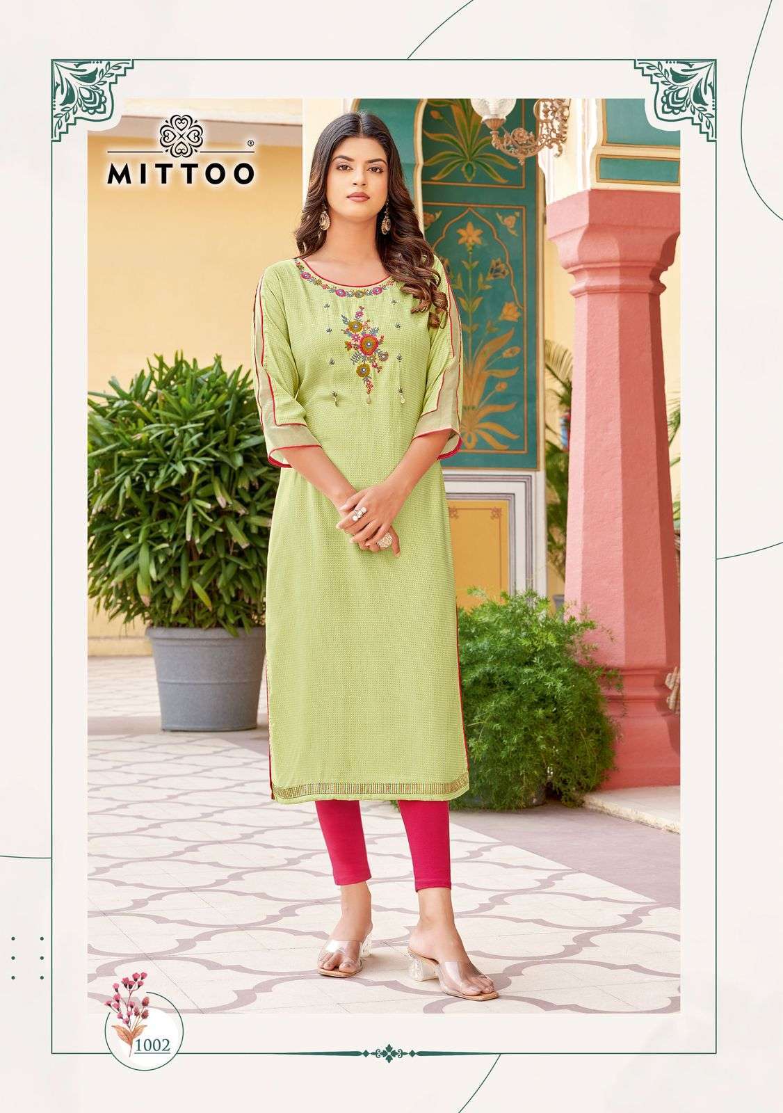 mittoo kalista series 1001-1004 rayon wholesale kurti in surat 