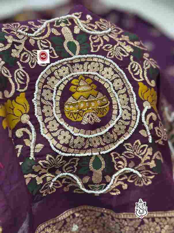 MS BRAND PRESENT viscose x handwork dola silk wholesale saree in surat 