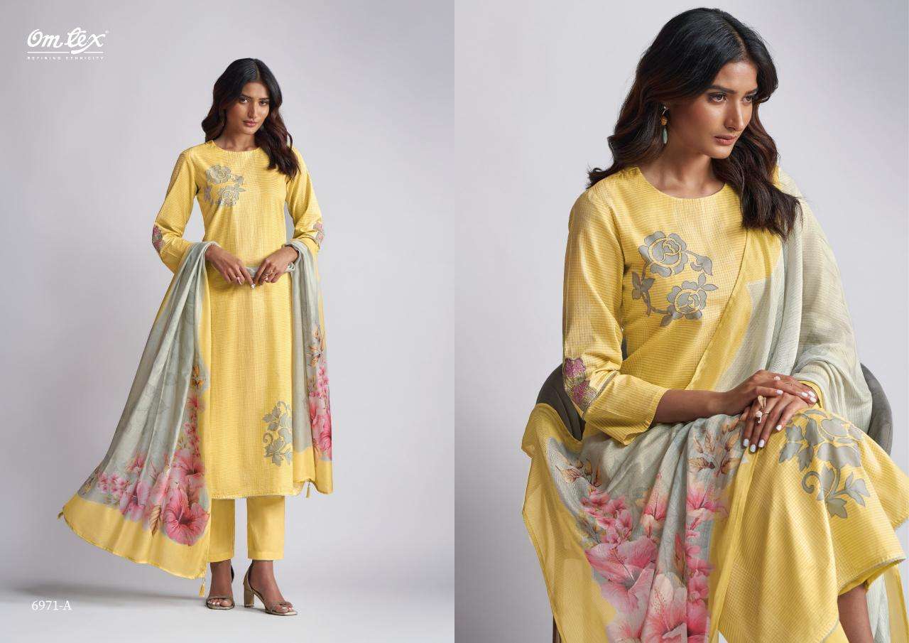 omtex royal heritage series 6971 lawn cotton wholesale salwar kameez in surat 