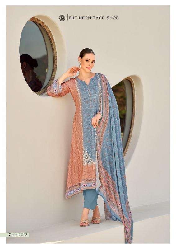 The hermitage shop bandhej series 201-206 jam satin wholesale suit