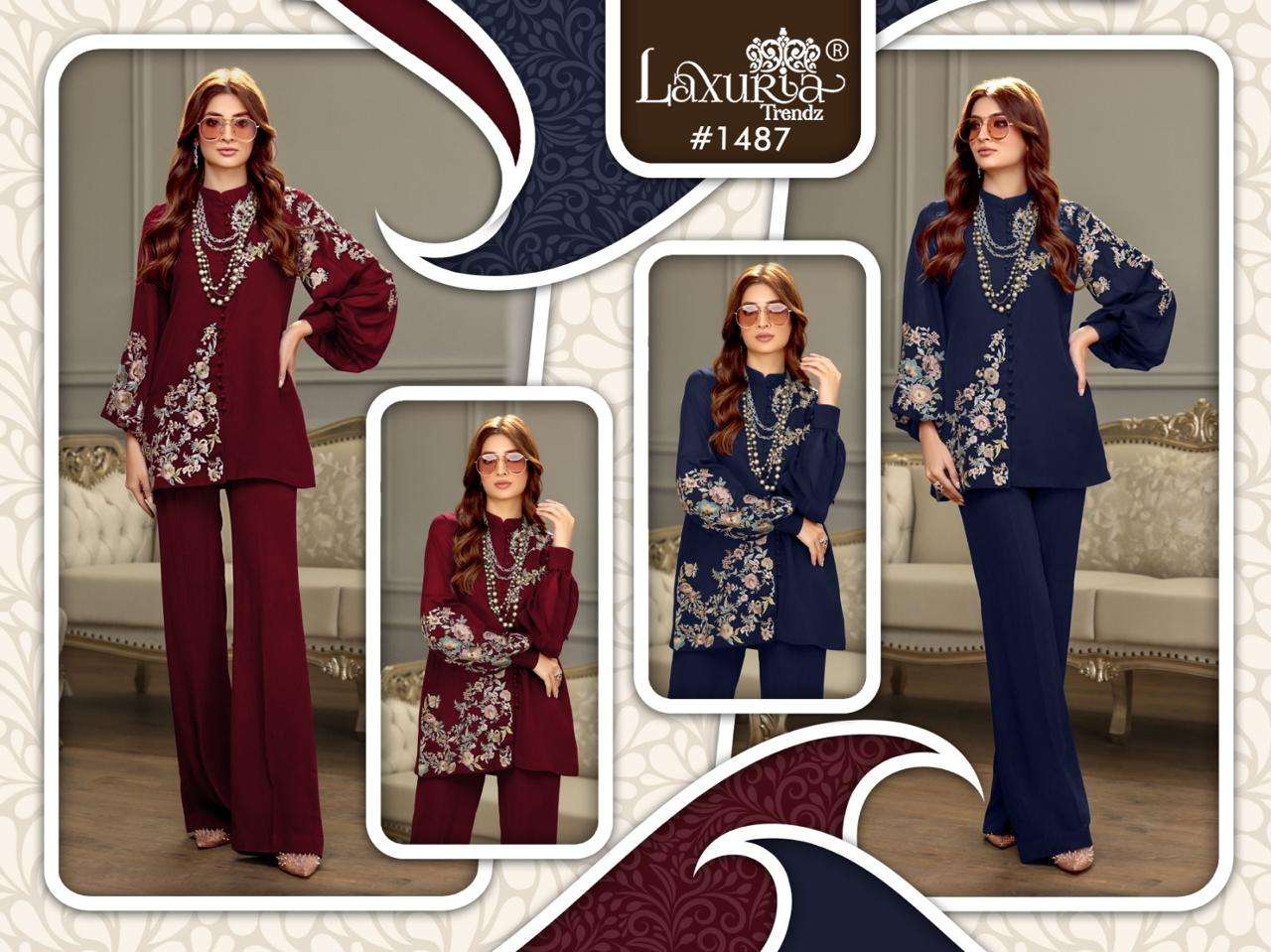 laxuria trendz 1487 Fox Georgette cor-ord sets