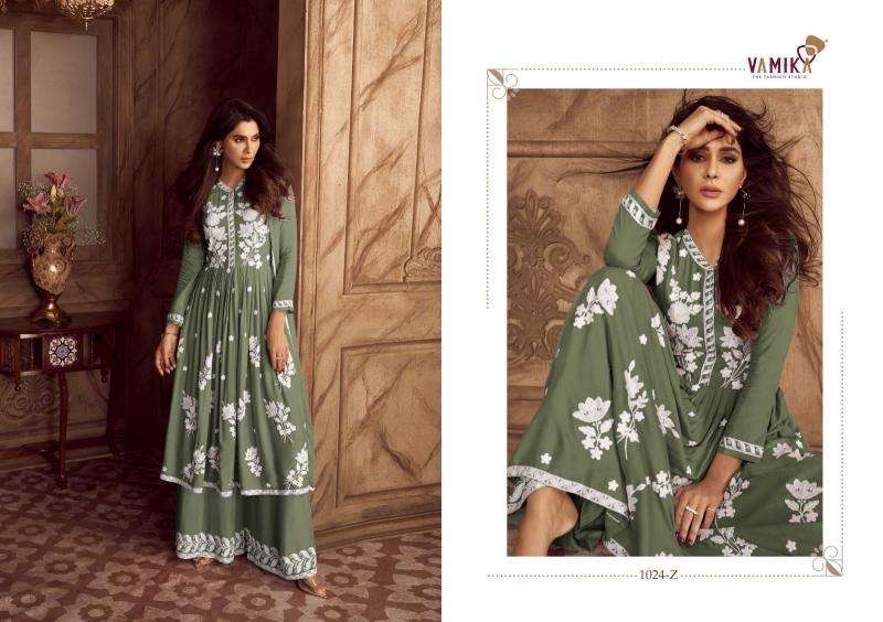 Vamika lakhnawi vol 4 hit color series 1024 rayon wholesale suit