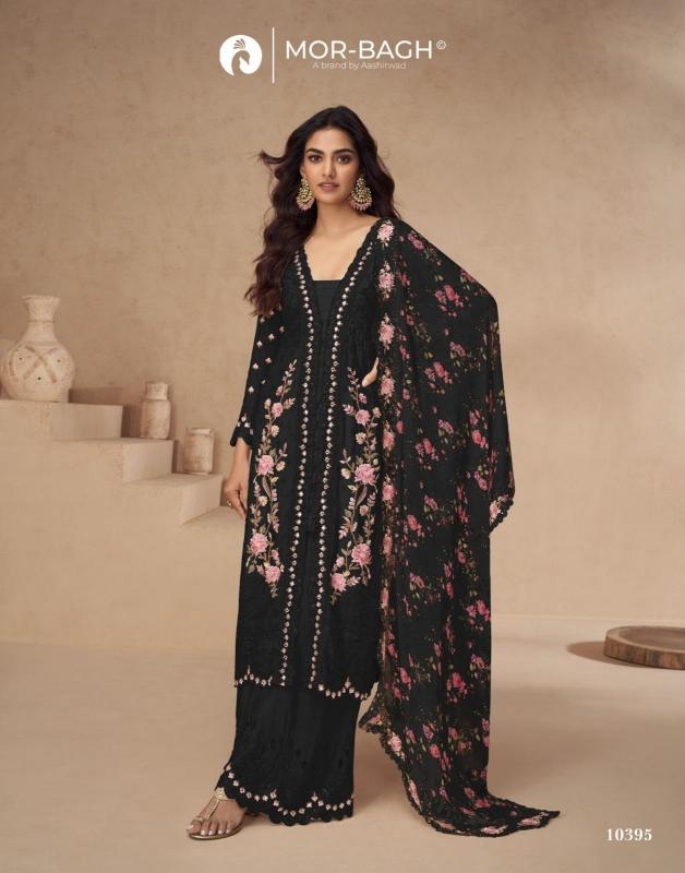 aashirwad aarna color plus series 10394-10398 CHINON SILK wholesale suit 